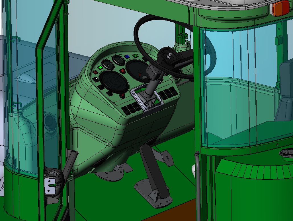 Tractor Cab Complete Redesign — T-150K Agricultural Machinery