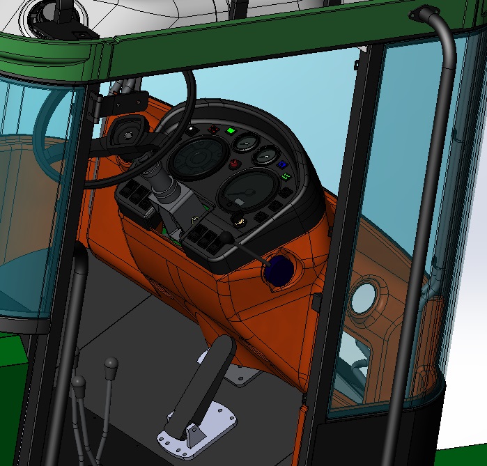 Tractor Cab Complete Redesign — T-150K Agricultural Machinery